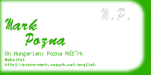 mark pozna business card